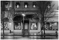 Historic Sierra Pacific railroad office in downtown. Reno, Nevada, USA ( black and white)