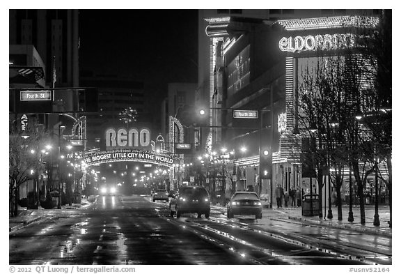 Downtown at night. Reno, Nevada, USA