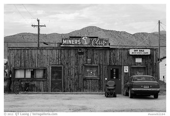 Bar, Gerlach. Nevada, USA (black and white)