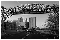 Original Reno Arch. Reno, Nevada, USA ( black and white)