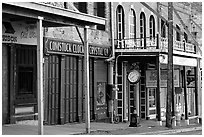Old storefronts. Virginia City, Nevada, USA (black and white)