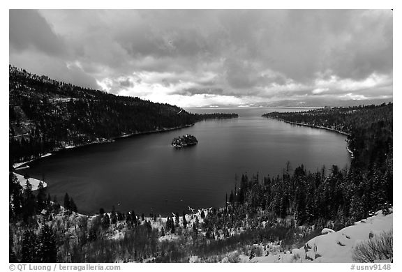 Emerald Bay in winter, Lake Tahoe, California. USA