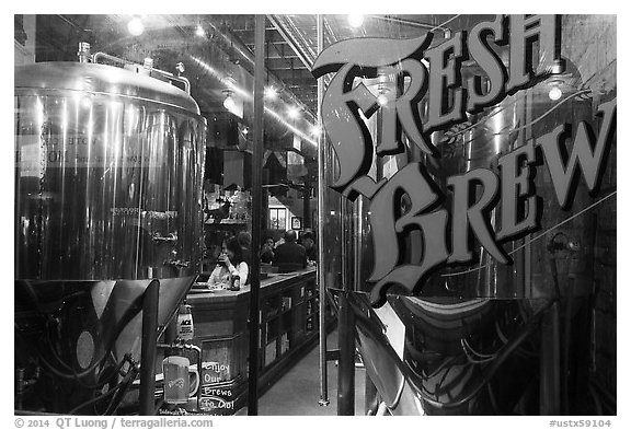 Brewery. Fredericksburg, Texas, USA (black and white)