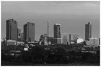 Skyline. Fort Worth, Texas, USA ( black and white)