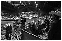 Cowtown coliseum Stokyards Rodeo. Fort Worth, Texas, USA ( black and white)