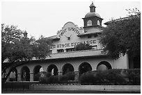 Forth Worth live stock exchange. Fort Worth, Texas, USA ( black and white)