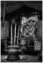 Altar. Ho Chi Minh City, Vietnam ( black and white)