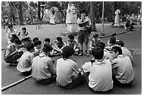 Boy Scouts, Cong Vien Van Hoa Park. Ho Chi Minh City, Vietnam ( black and white)
