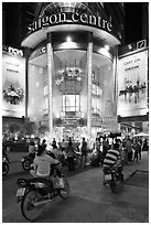 Saigon Center at night. Ho Chi Minh City, Vietnam ( black and white)
