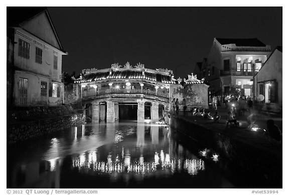 Japanese Bridge on lantern festival night. Hoi An, Vietnam