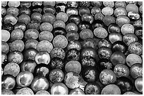 Decorated bowls for sale. Hoi An, Vietnam (black and white)