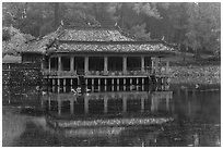 Xung Khiem Pavilion, Tu Duc Mausoleum. Hue, Vietnam (black and white)