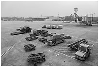 Noi Bai airport. Hanoi, Vietnam ( black and white)