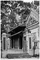 Le Van Duyet temple entrance, Binh Thanh district. Ho Chi Minh City, Vietnam (black and white)