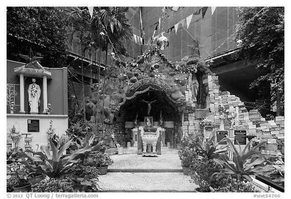 Grotto near Jeanne D'Arc Church, district 5. Ho Chi Minh City, Vietnam