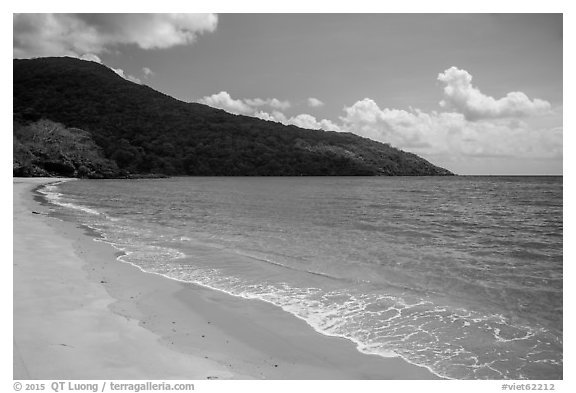 Orange sands, Dam Trau Beach. Con Dao Islands, Vietnam (black and white)