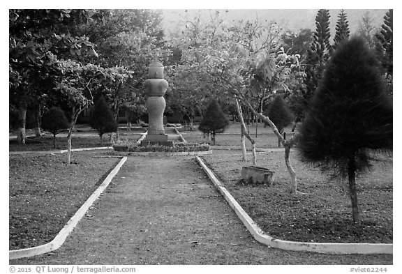 Sculpture garden, Con Son. Con Dao Islands, Vietnam (black and white)