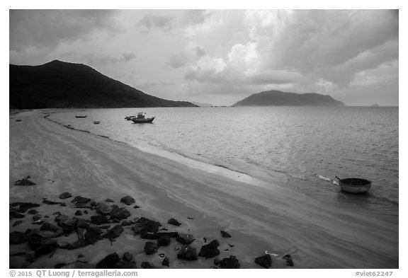 Loi Voi Beach, Con Son. Con Dao Islands, Vietnam (black and white)