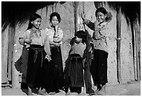 Montagnard Children near Tuan Giao. Northwest Vietnam ( black and white)