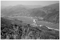 Valley of Lai Chau. Northwest Vietnam (black and white)