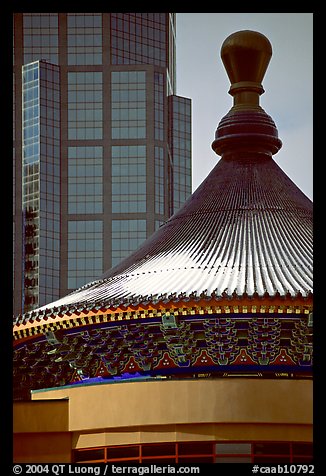 Dome of the Chinese cultural center. Calgary, Alberta, Canada (color)