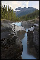 Mount Sarbach and Mistaya Canyon. Banff National Park, Canadian Rockies, Alberta, Canada