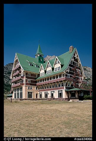 Prince of Wales hotel. Waterton Lakes National Park, Alberta, Canada (color)
