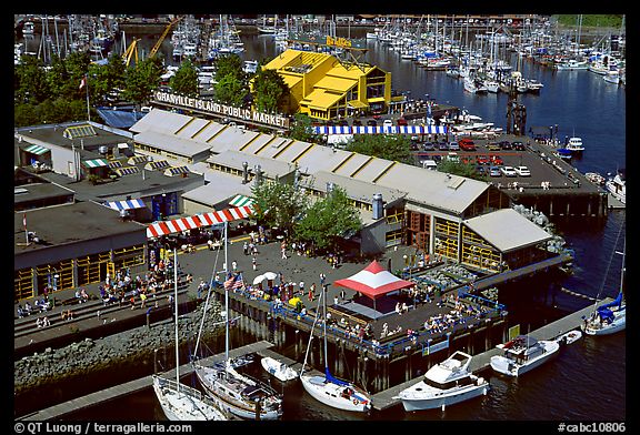 Granville Island and Public Market. Vancouver, British Columbia, Canada (color)