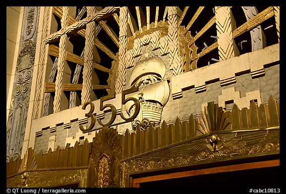 Art Deco entrance of the Marine building. Vancouver, British Columbia, Canada (color)