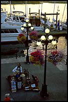Street performers on the quay of Inner Harbor. Victoria, British Columbia, Canada (color)