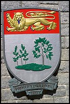 Shield of Prince Edward Island Province. Victoria, British Columbia, Canada (color)