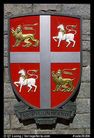Shield of Newfoundland Province. Victoria, British Columbia, Canada