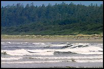 Waves washing on Long Beach. Pacific Rim National Park, Vancouver Island, British Columbia, Canada