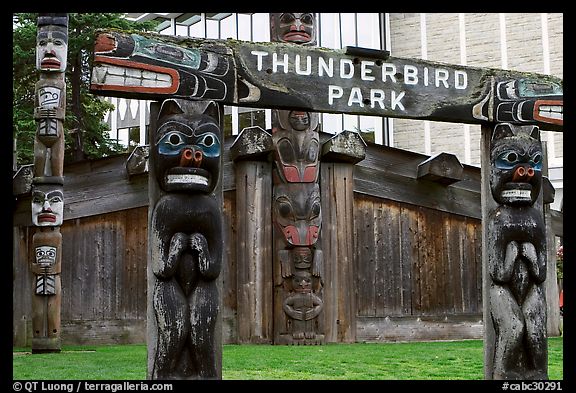 Thunderbird Park. Victoria, British Columbia, Canada (color)