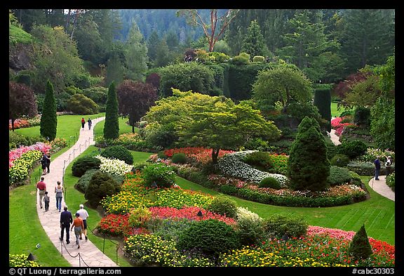 Sunken Garden. Butchart Gardens, Victoria, British Columbia, Canada