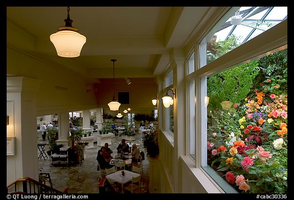 Blue Poppy Restaurant and Show Greenhouse. Butchart Gardens, Victoria, British Columbia, Canada (color)