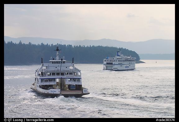 Ferries in the San Juan Islands. Vancouver Island, British Columbia, Canada