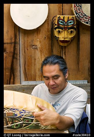 First nations carver. Vancouver, British Columbia, Canada