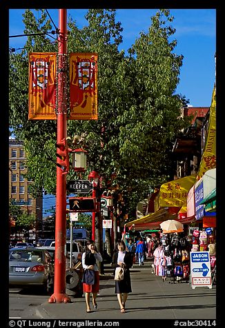 Chinatown street. Vancouver, British Columbia, Canada (color)