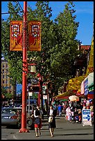 Chinatown street. Vancouver, British Columbia, Canada (color)