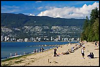 Beach, Stanley Park. Vancouver, British Columbia, Canada (color)