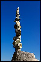 Balanced rocks against blue sky, Stanley Park. Vancouver, British Columbia, Canada