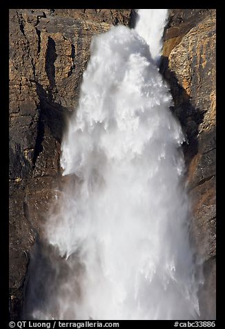 Close-up of raging waters of Takakkaw Falls. Yoho National Park, Canadian Rockies, British Columbia, Canada