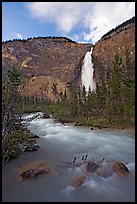 Yoho River flowing from Takakkaw Falls. Yoho National Park, Canadian Rockies, British Columbia, Canada (color)