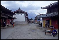 Main village plaza. Baisha, Yunnan, China ( color)