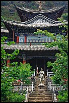 Ming dynasty Wufeng Lou (Five Phoenix Hall), a 20m high edifice dating from 1600. Lijiang, Yunnan, China
