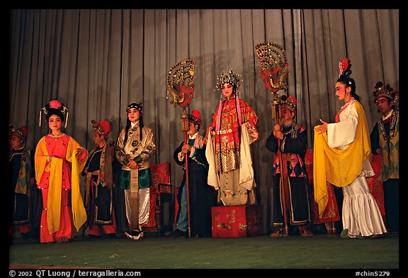 Sichuan opera scene. Chengdu, Sichuan, China (color)