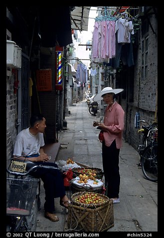 Narrow backstreet. Guangzhou, Guangdong, China (color)