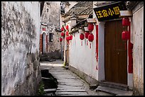 Alley with river. Hongcun Village, Anhui, China ( color)