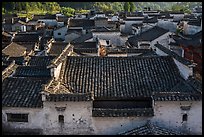 Tile rooftops. Xidi Village, Anhui, China